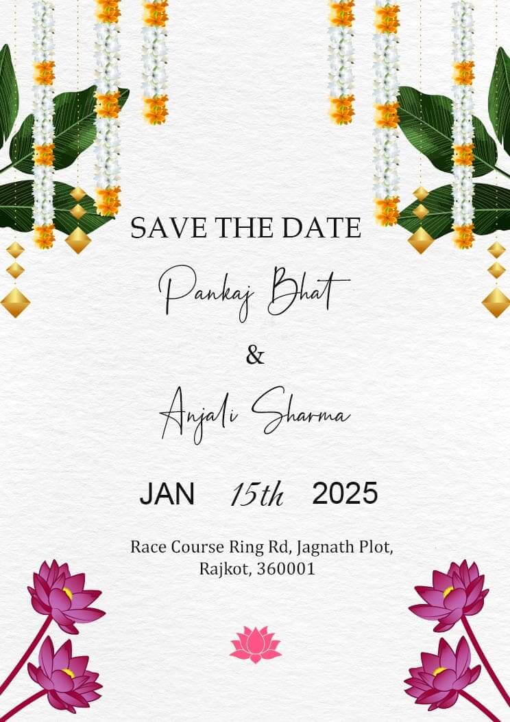 Indian Wedding Save the Date Invitation Card