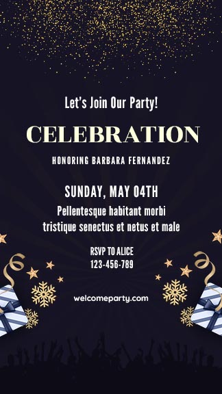Celebration Party Invitation Instagram Story Template