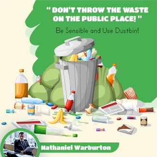 Use Dustbin Awareness Quotes Instagram Post