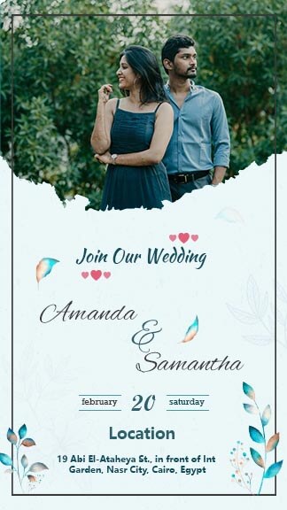 Download Wedding Invitation Instagram Story Card