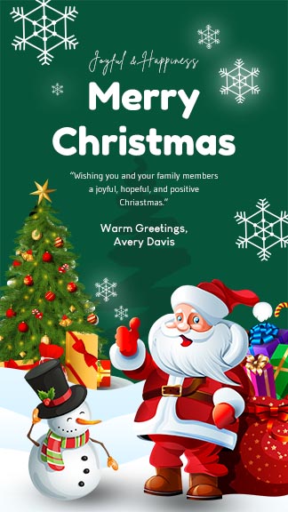 Merry Christmas Greeting Instagram Story Template