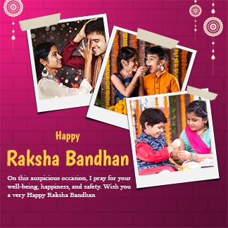 New Happy Raksha Bandhan Photo Collage Instagram Post