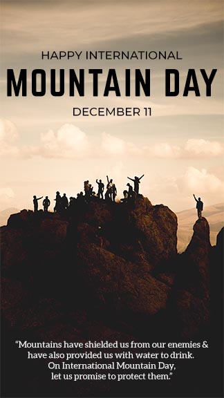 International Mountain Day Celebration Instagram Story Template