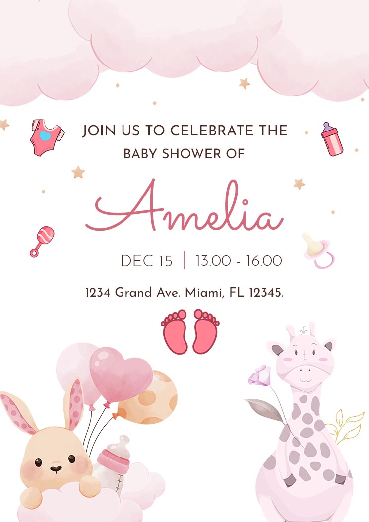 Baby Shower Celebration Invitation Card