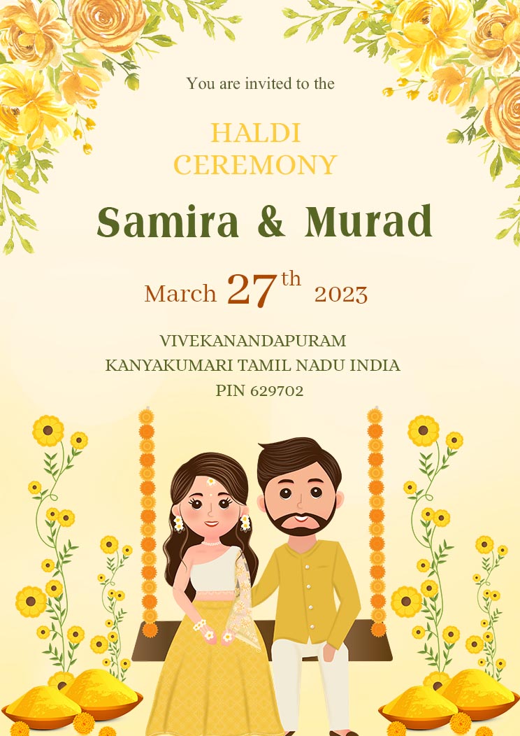 Download New Haldi Ceremony Invitation Template