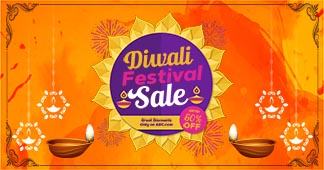 Diwali Festival Instagram Landscape Template