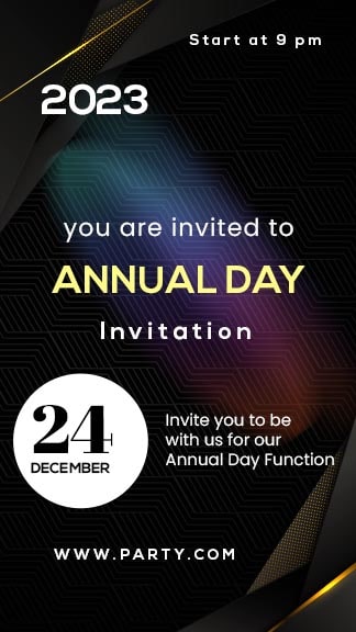 Annual Day Party Social Media Story Template