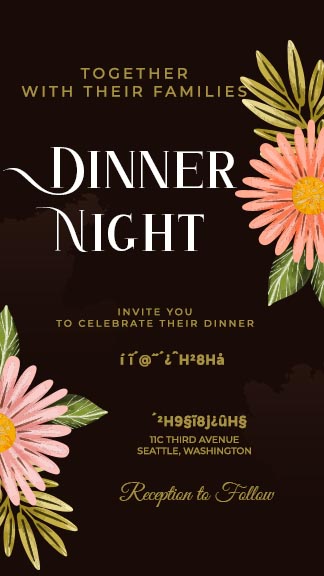 Colorful Dinner Party Instagram Story Invitation