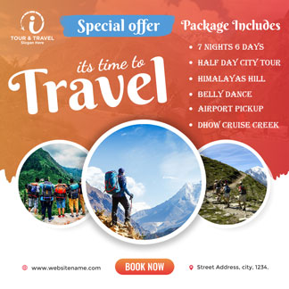 Time To Travel Special Offer Instagram Post