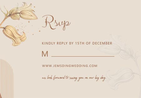 Free Wedding Invitation RSVP Card