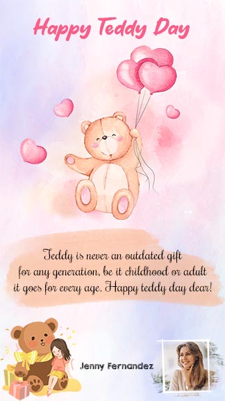 Happy Teddy Day Quote Template