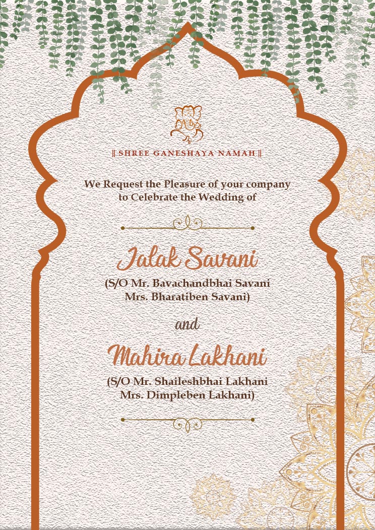 Decorative Wedding Invitation Template