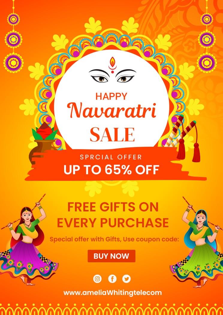 Free Happy Navaratri Sale Template
