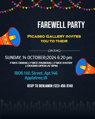 Farewell Party Free Invitation Template
