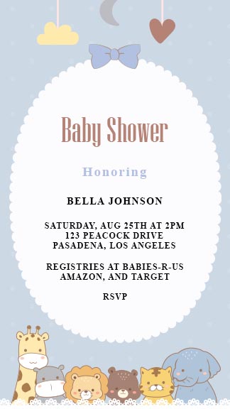 Creative Baby Shower Instagram Story Invitation