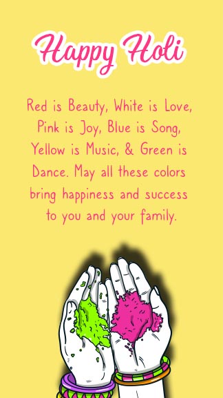 Happy Holi Quotes Instagram Story Template