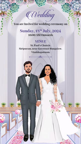 Elegant Christian Wedding Invitation Card