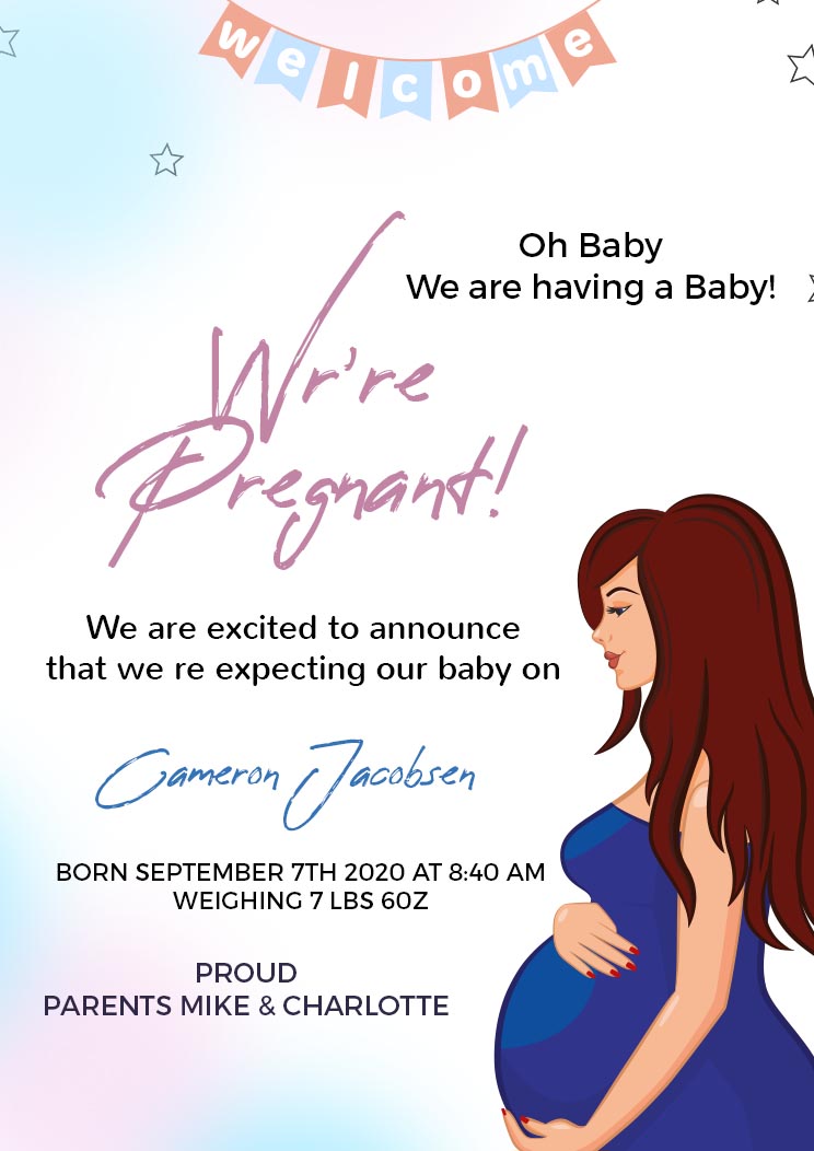 Pregnancy Announcement Invitation Template