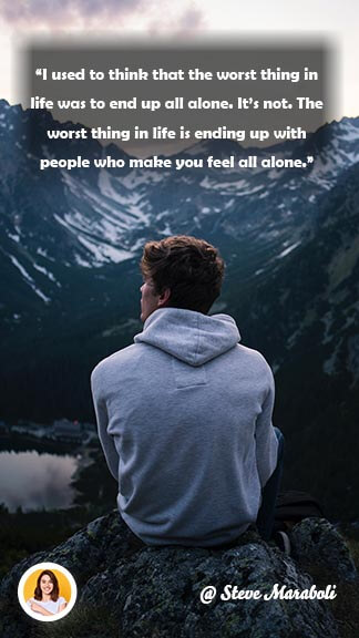 Alone Quote Story Template