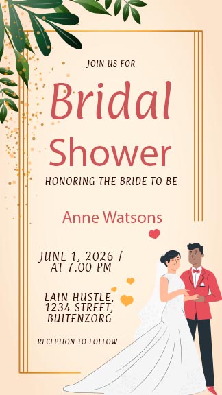 Bridal Shower Instagram Invitation Story Template