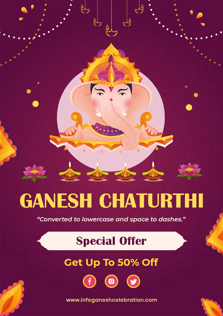 Happy Ganesh Chaturthi Traditional Sale Template
