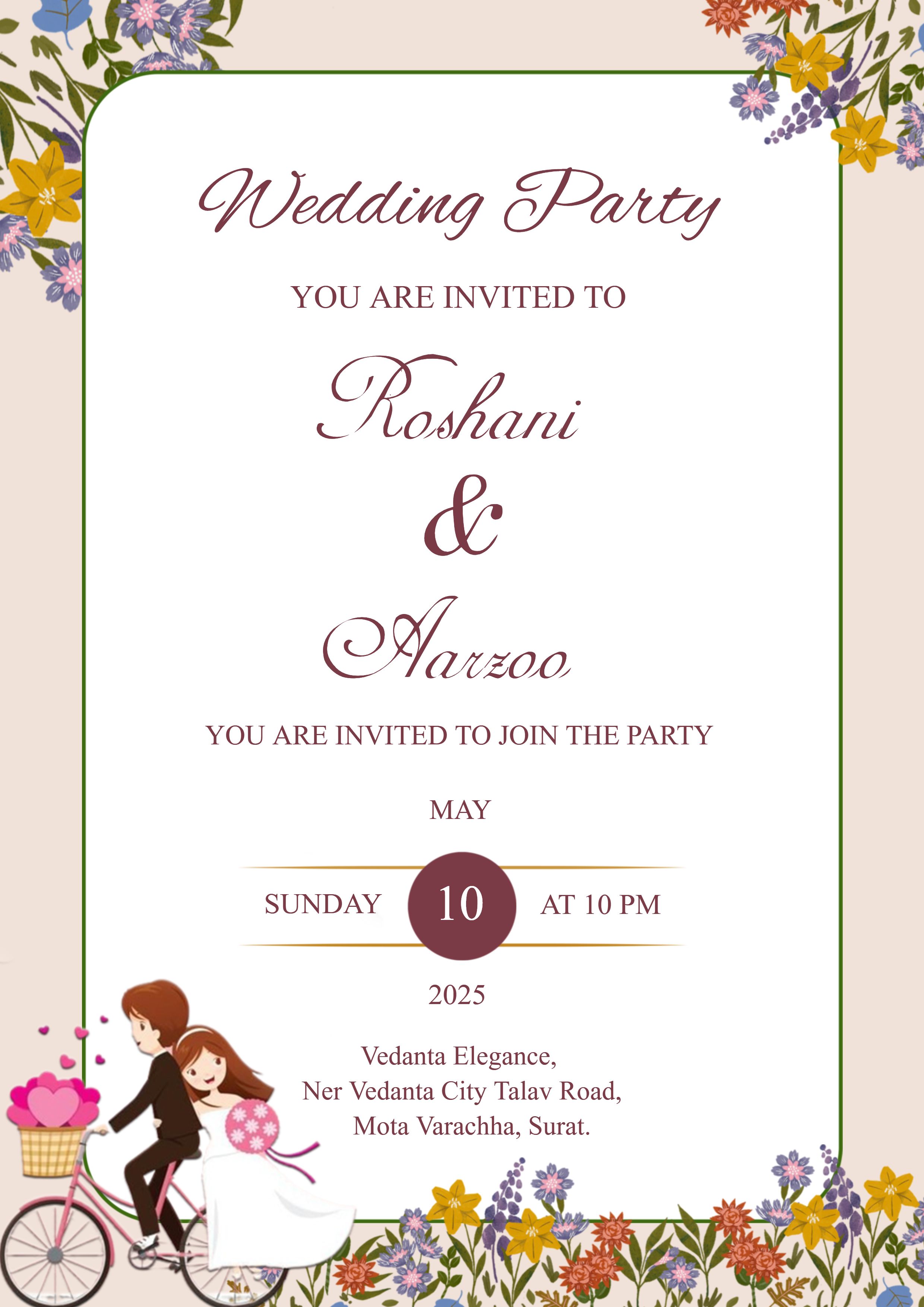 Indian wedding invitation card for your big celebration