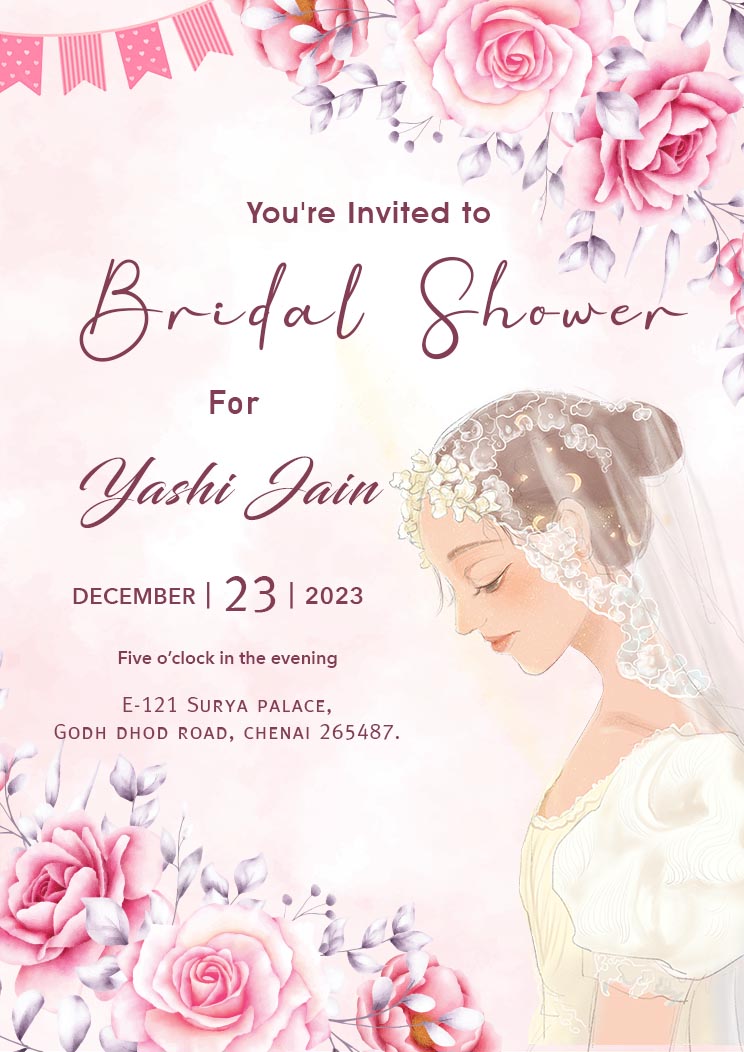 Colorful Bridal Shower Invitation Template