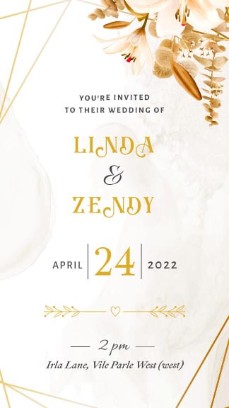 Wedding invitation Story Template Free