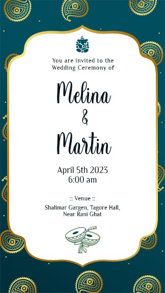 Beautiful Wedding invitation Story Card