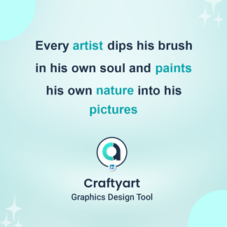 Design Artist Inspiration LinkedIn Quotes Post