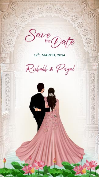 Save the Date Invitation Template For Insta Story
