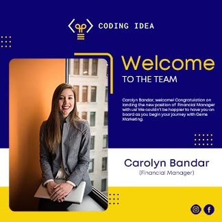 Colorful Welcome To The Team Simple Creative Post