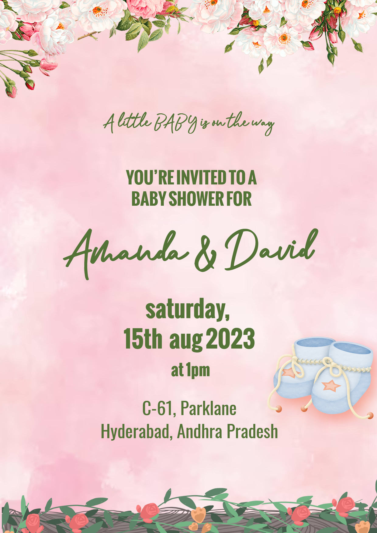 Upcoming Baby Shower Invitation Template