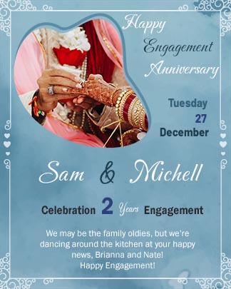 Engagement Anniversary Invitation Card Download
