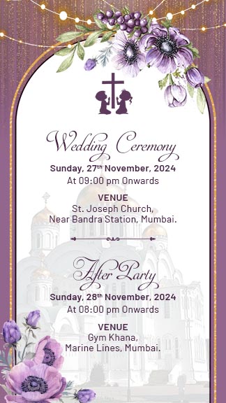 New Christian Wedding Invitation Card