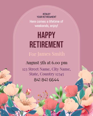 Retirement Party Celebration Invitation Template