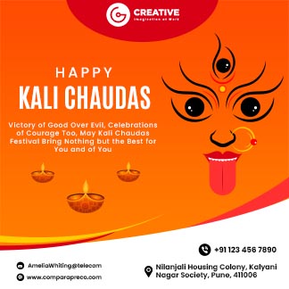Kali chaudas creative branding post template