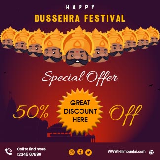 Free Dussehra Sale Offer Instagram Post