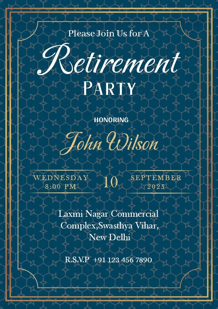 Simple Retirement Party Invitation Template