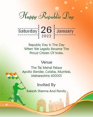 Happy Republic Day Invitation Instagram Post