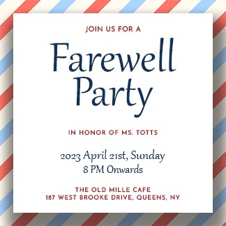 Simple Farewell Party Invitation Instagram Post