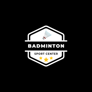 Simple Badminton Sport Center Logo