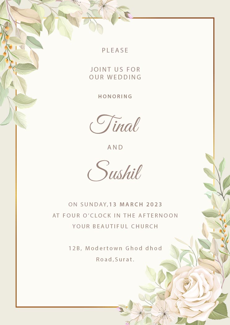 Get Simple Wedding Invitation Card