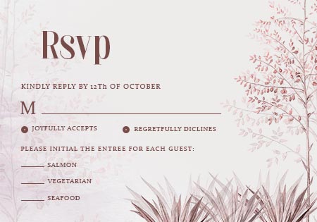 Download Free Wedding Invitation RSVP Card