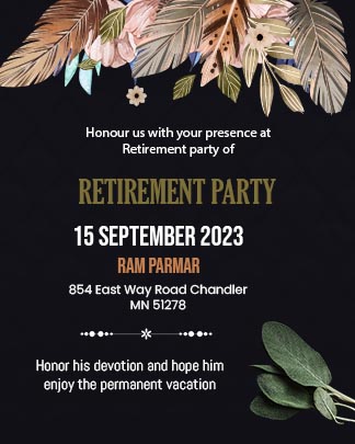 Retirement Party Celebration Invitetion Template