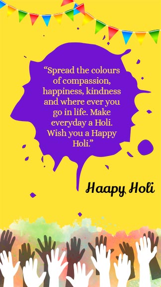Happy Holi Instagram Quotes Story Templates