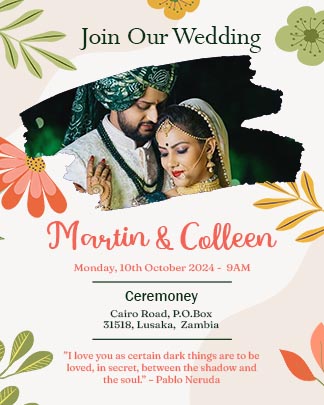 Get Colorful Wedding Invitation Template