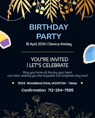 Free Birthday Party Invitation Card