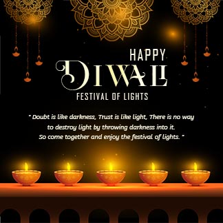 Diwali Black Theme Instagram Quotes Post
