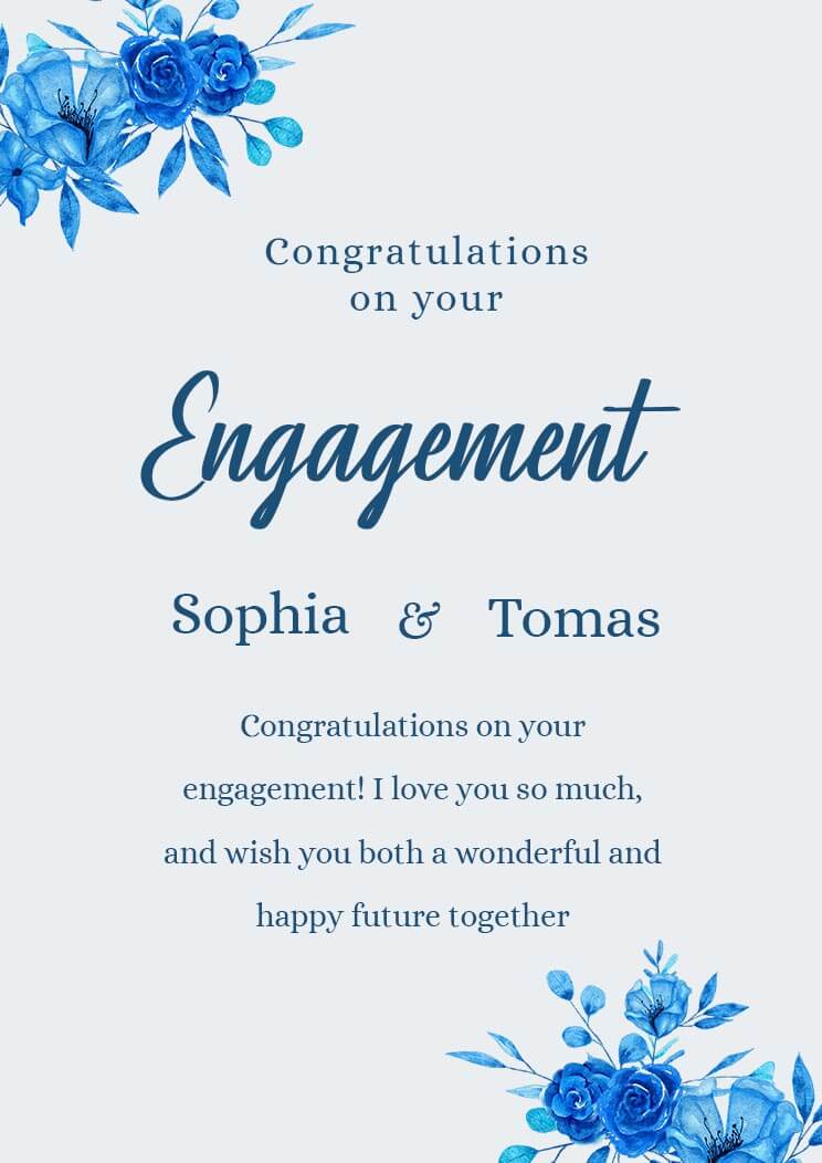 A4 Greeting Card For Engagement